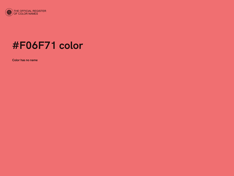 #F06F71 color image