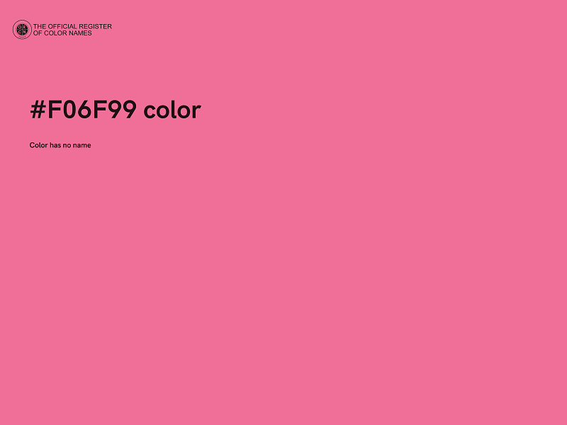 #F06F99 color image