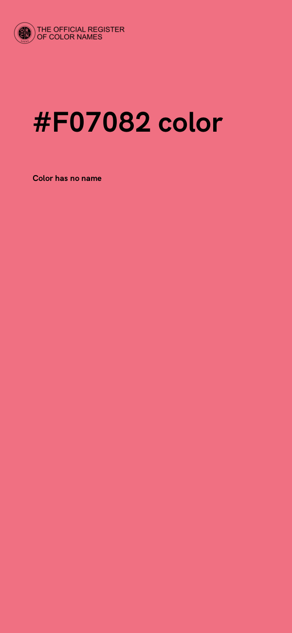 #F07082 color image