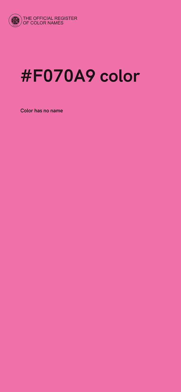 #F070A9 color image