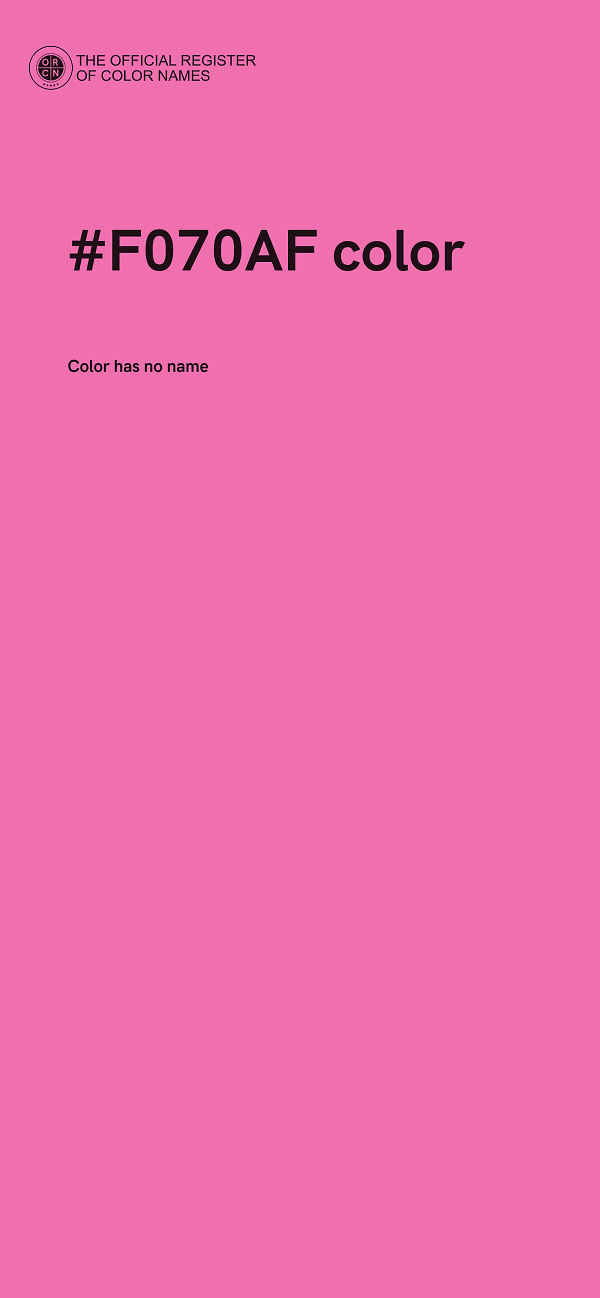 #F070AF color image