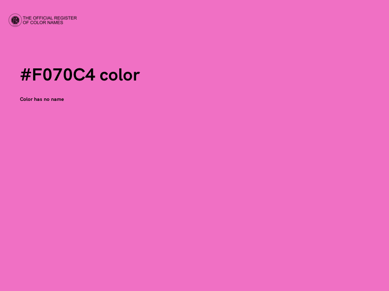 #F070C4 color image
