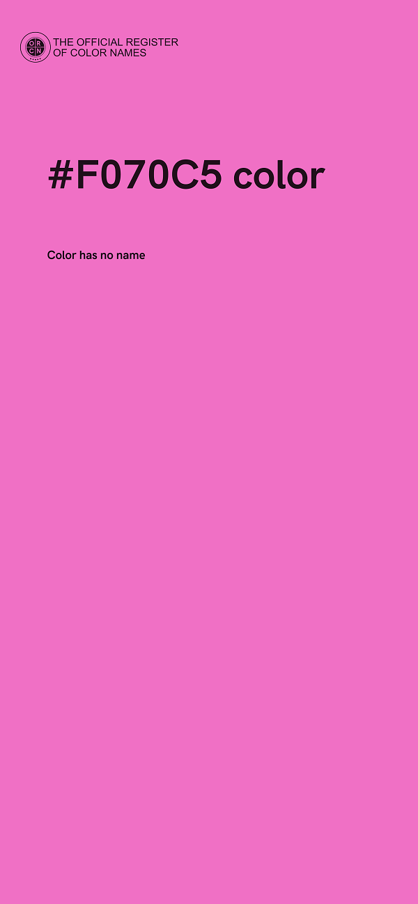 #F070C5 color image