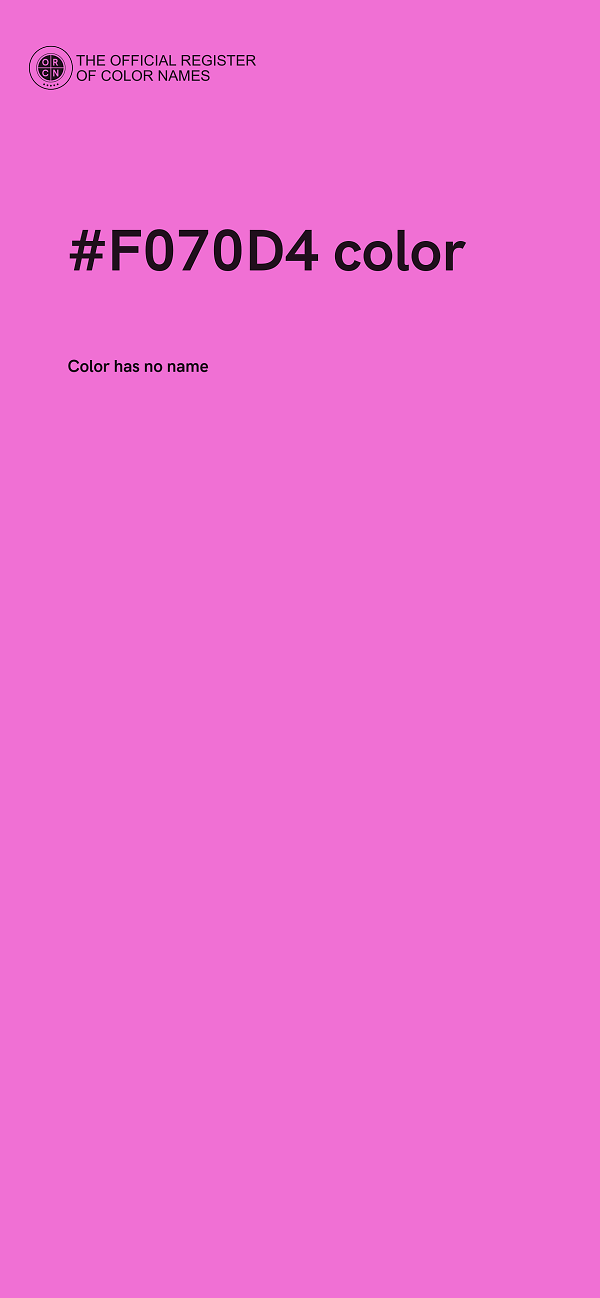 #F070D4 color image