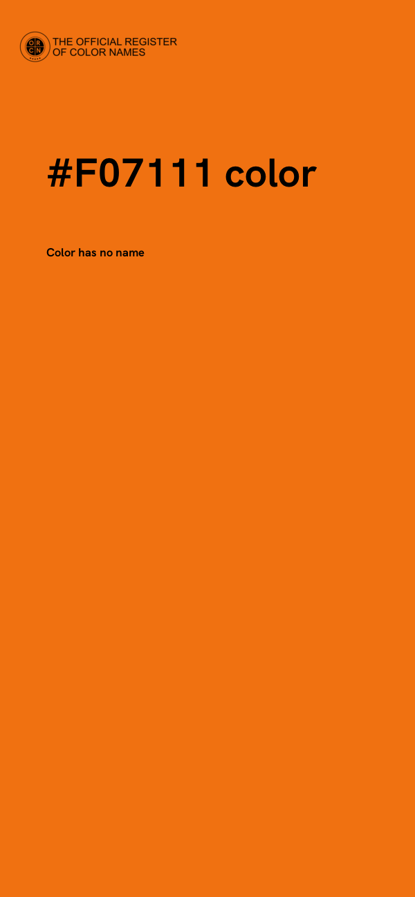 #F07111 color image