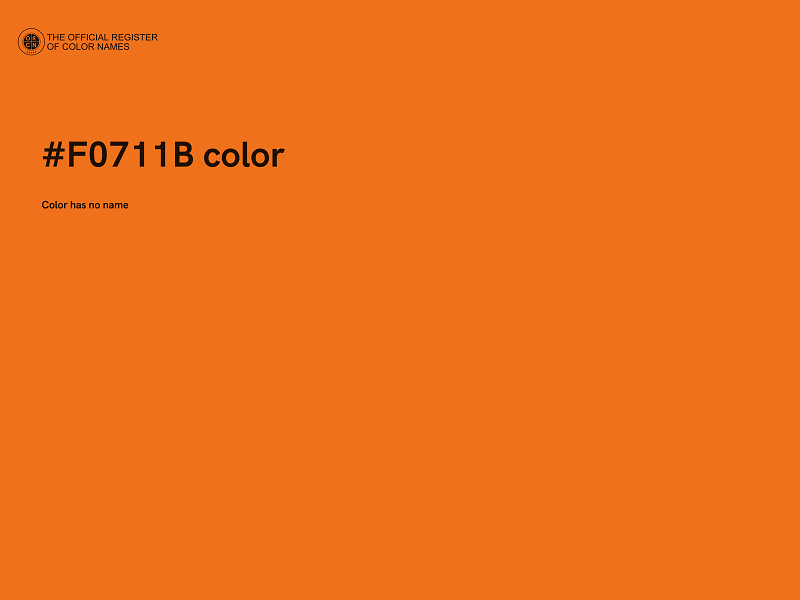 #F0711B color image