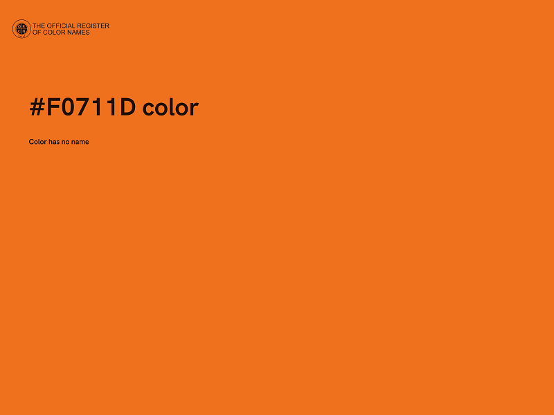 #F0711D color image