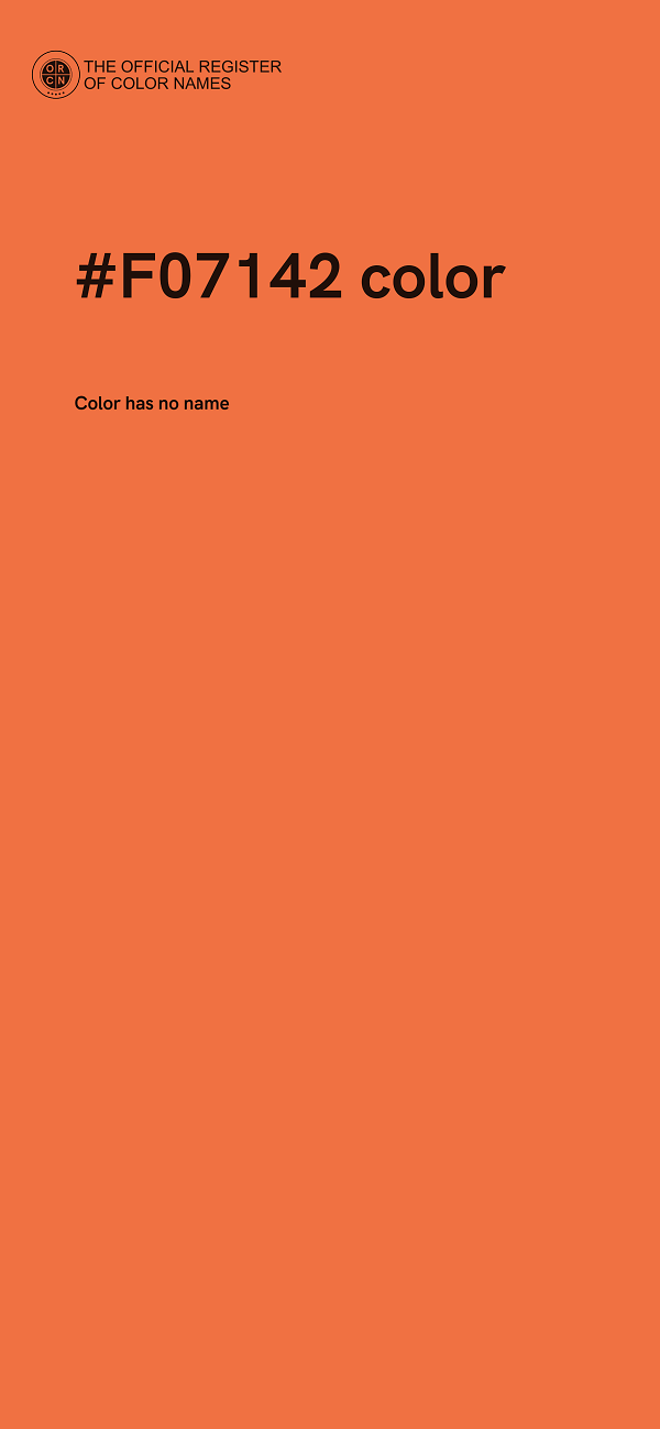 #F07142 color image