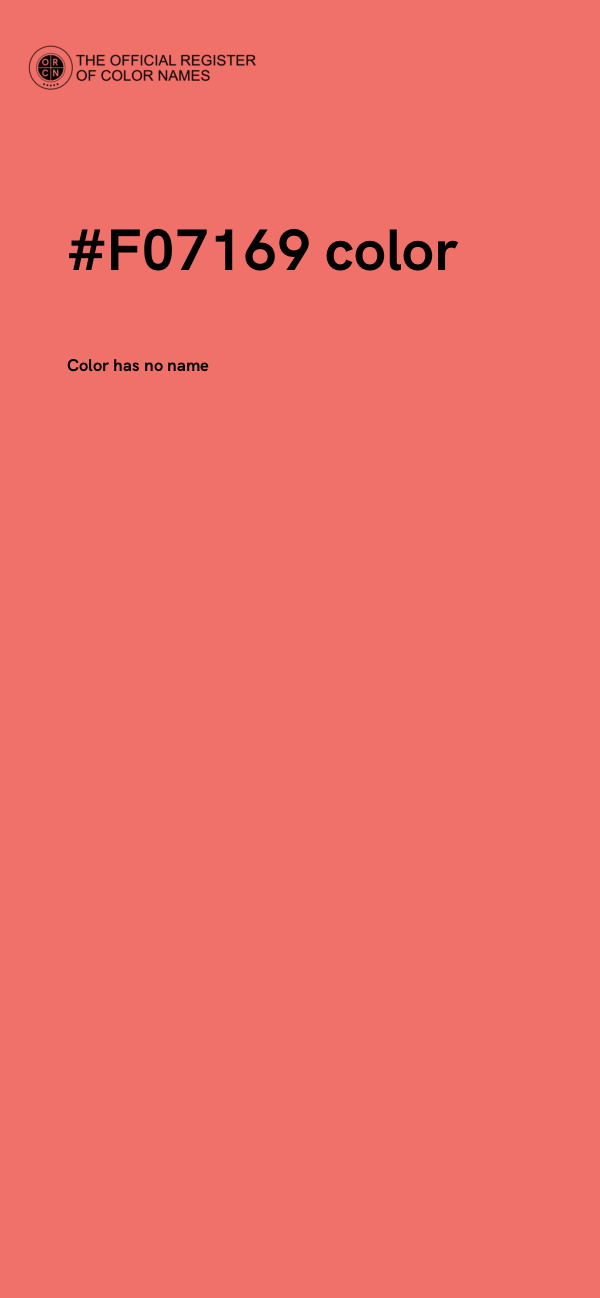 #F07169 color image