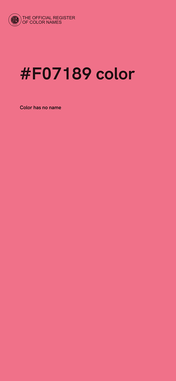 #F07189 color image