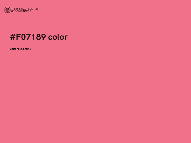 #F07189 color image