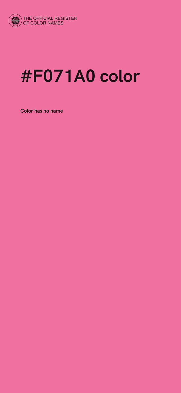 #F071A0 color image