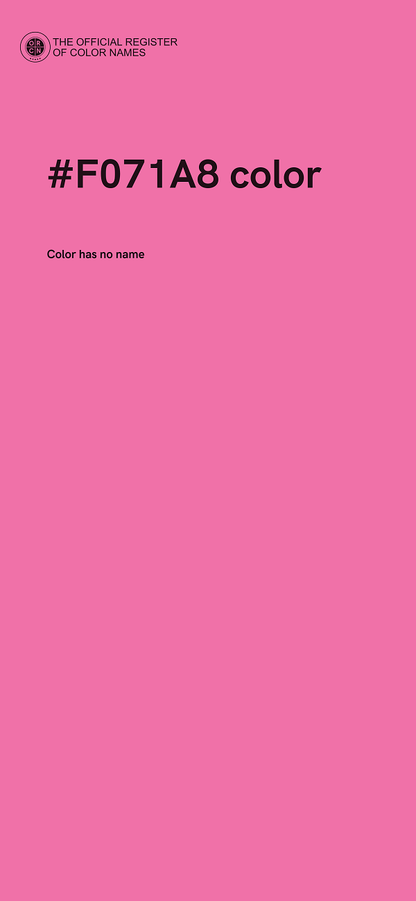 #F071A8 color image