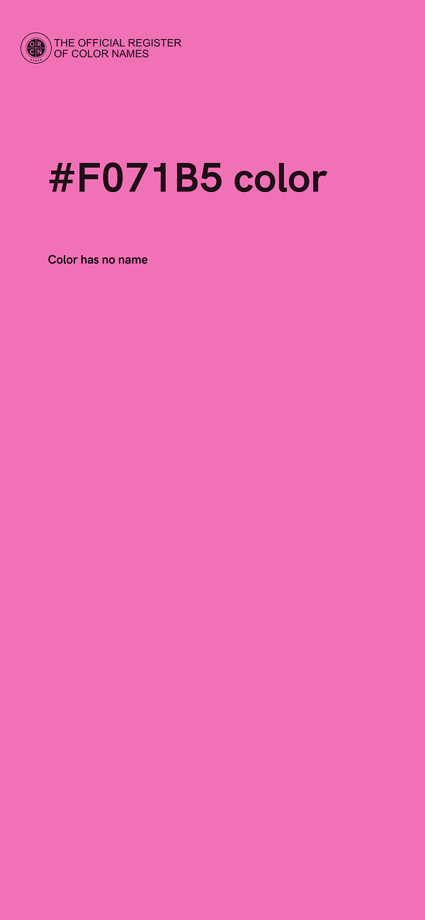 #F071B5 color image
