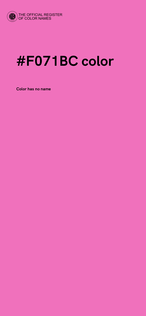 #F071BC color image