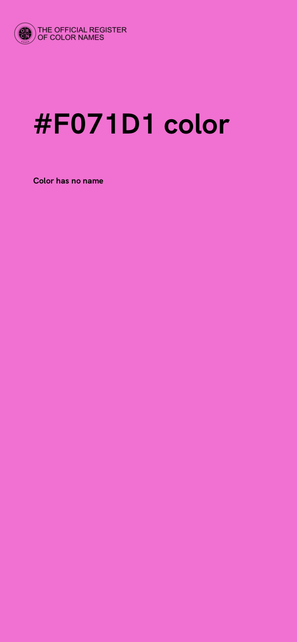 #F071D1 color image