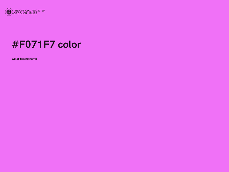 #F071F7 color image