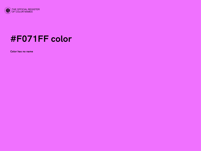 #F071FF color image