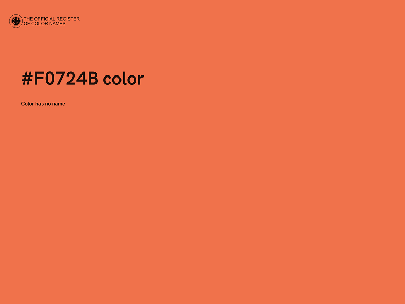 #F0724B color image