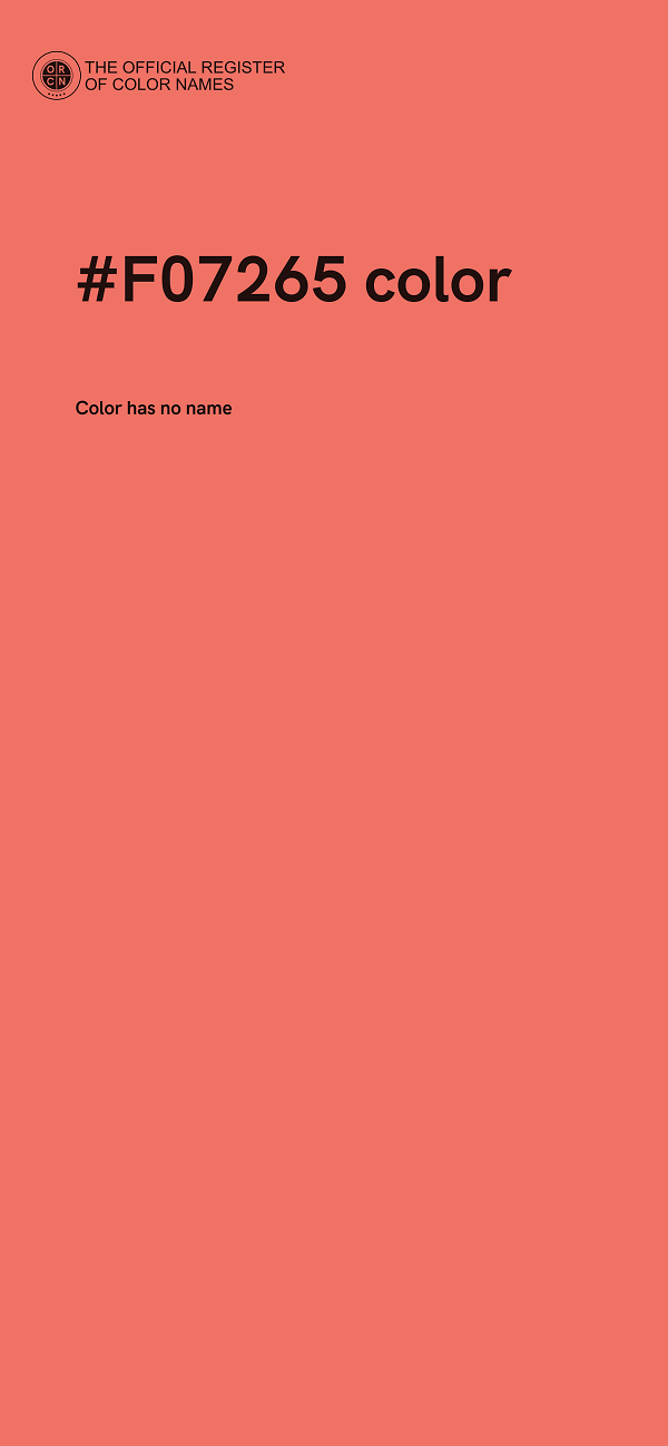#F07265 color image