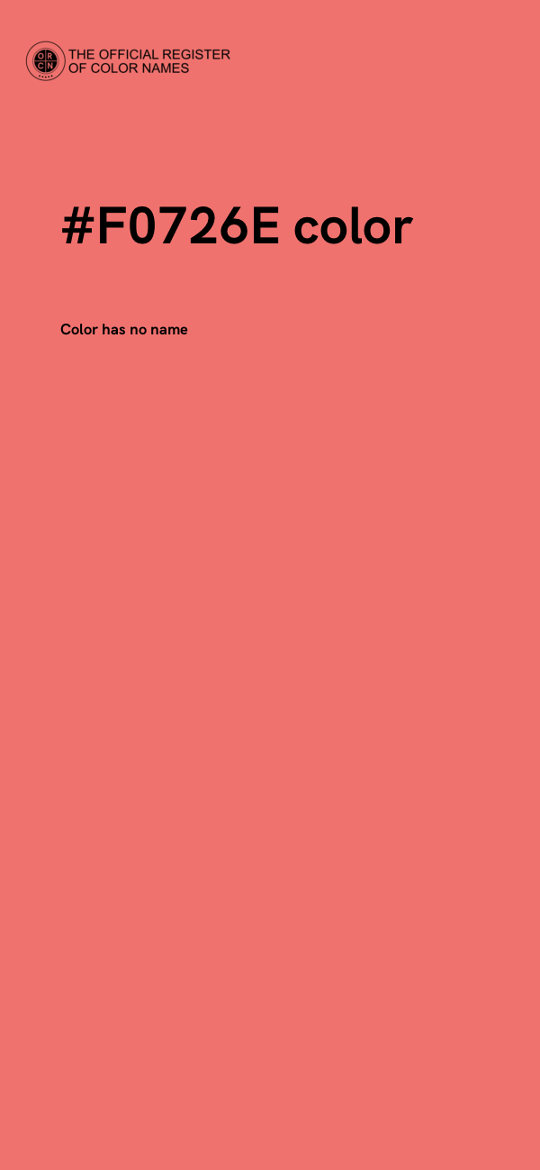 #F0726E color image