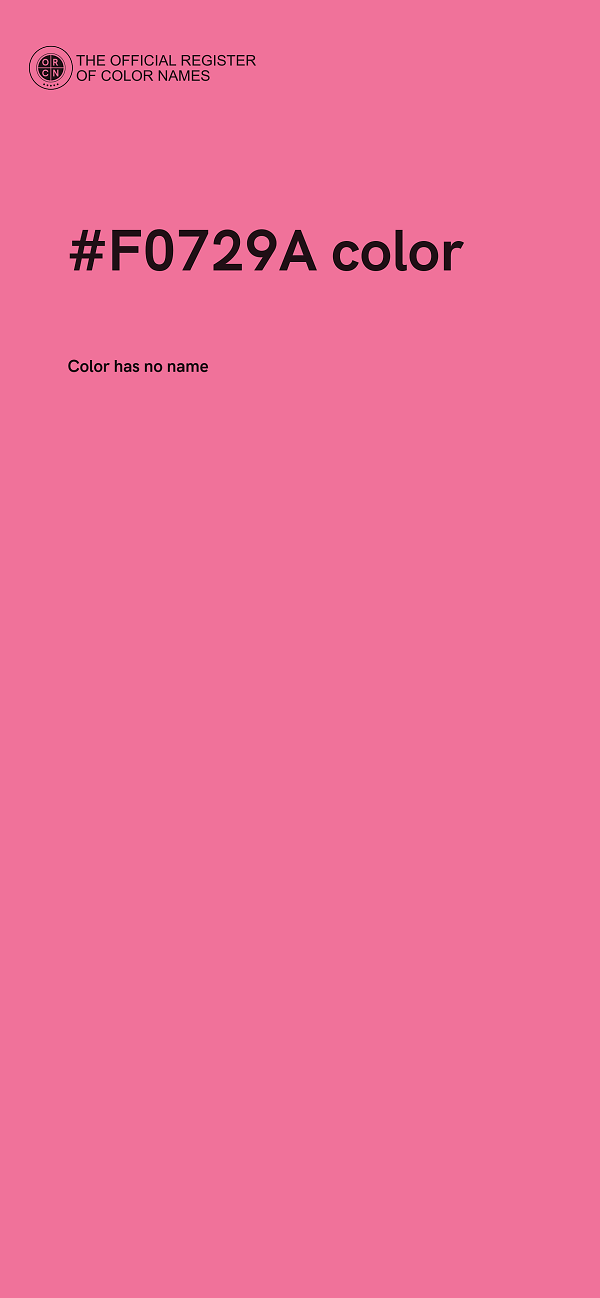 #F0729A color image