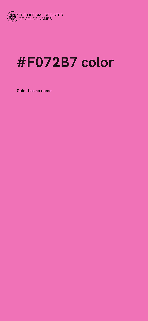 #F072B7 color image