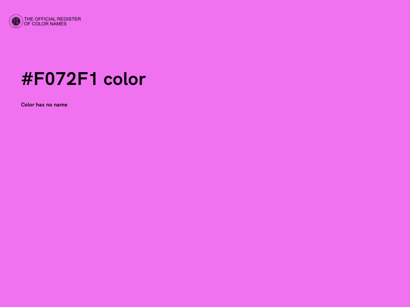 #F072F1 color image