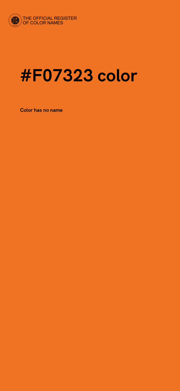 #F07323 color image