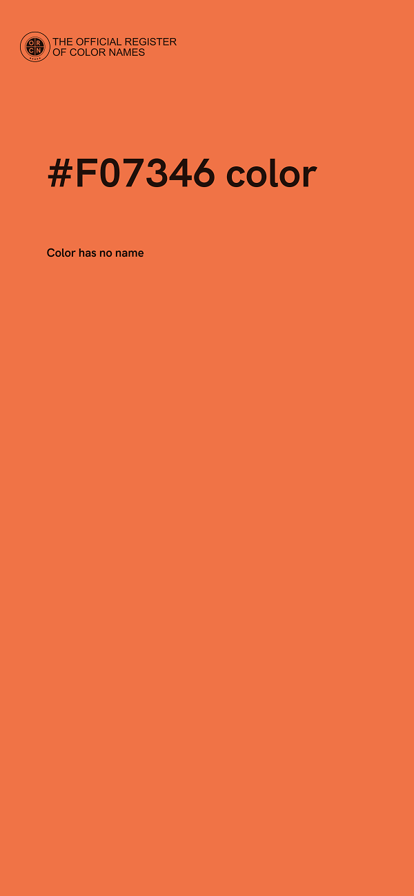 #F07346 color image