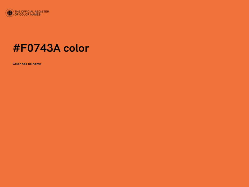 #F0743A color image