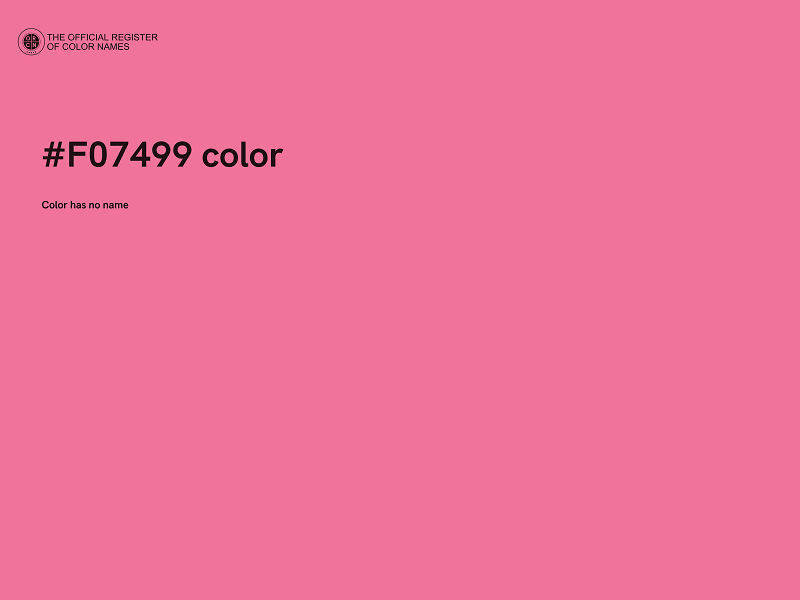 #F07499 color image