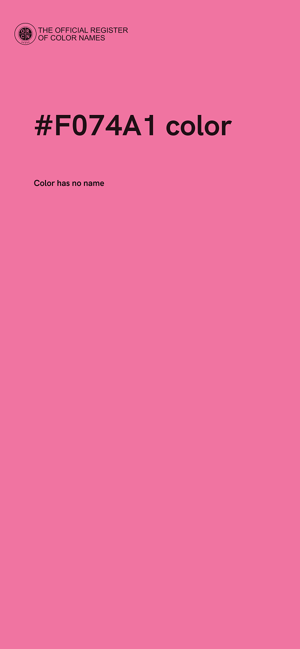 #F074A1 color image