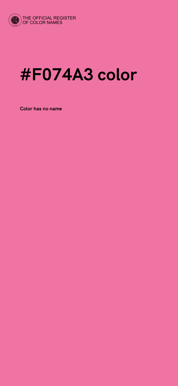 #F074A3 color image