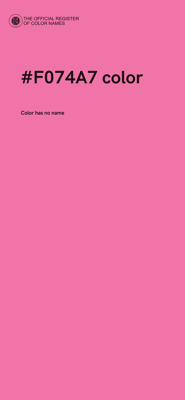 #F074A7 color image