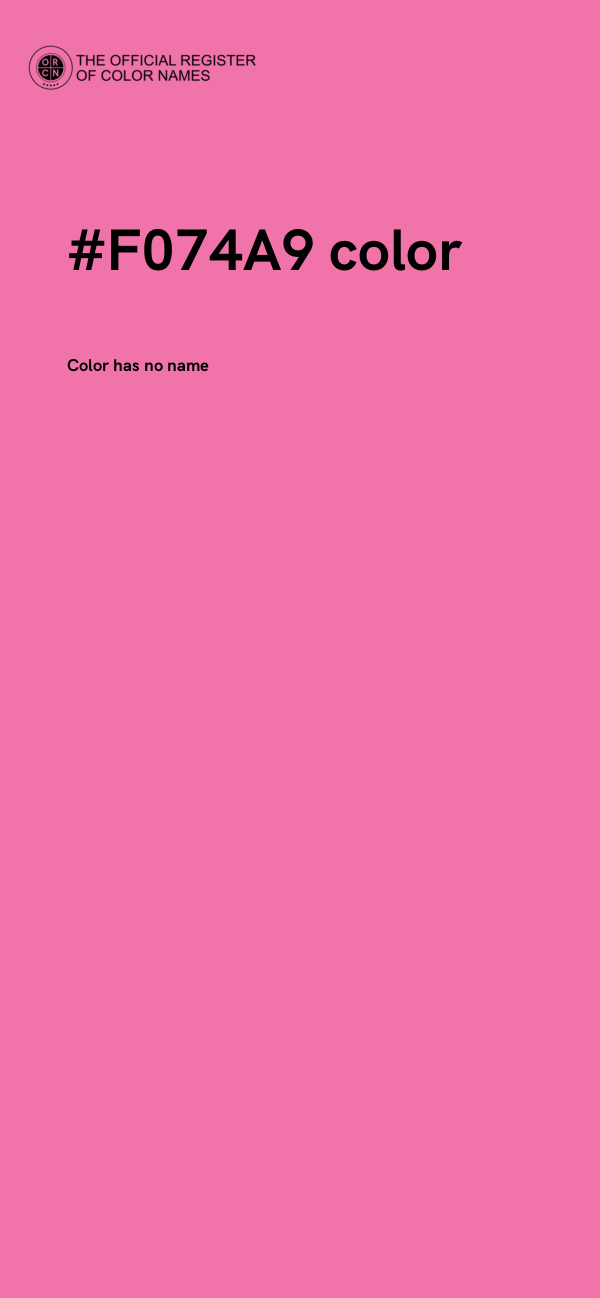 #F074A9 color image