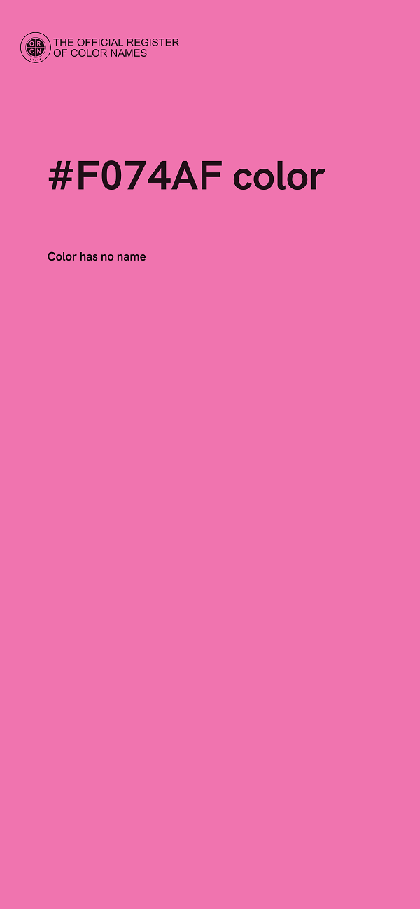 #F074AF color image