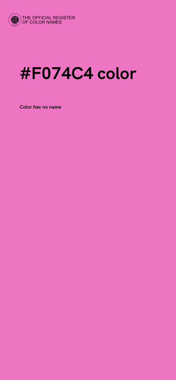 #F074C4 color image