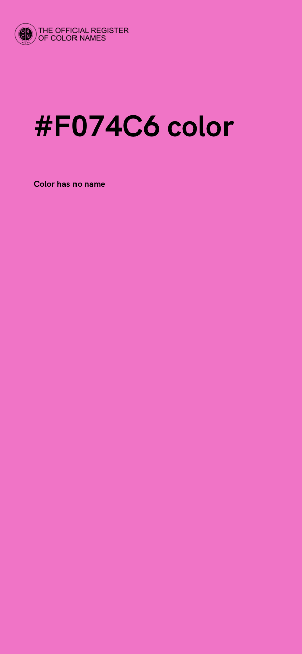#F074C6 color image