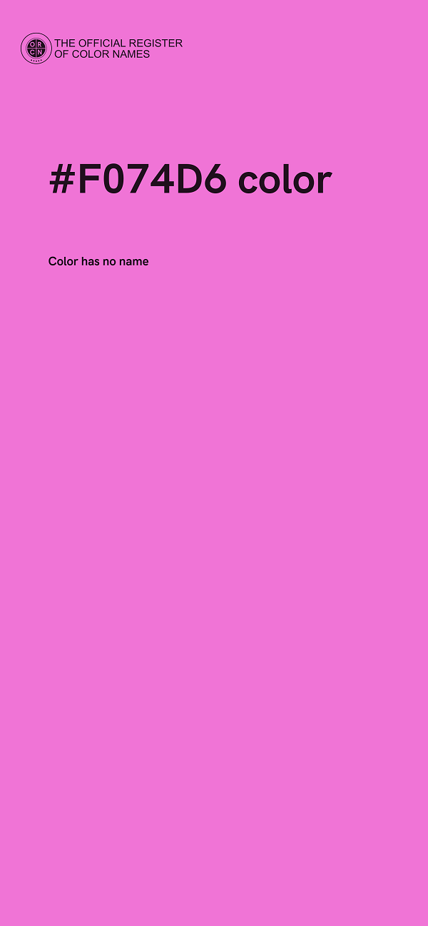 #F074D6 color image