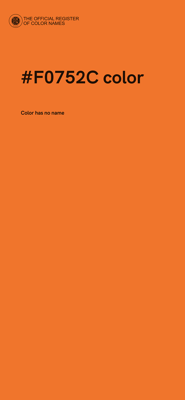 #F0752C color image