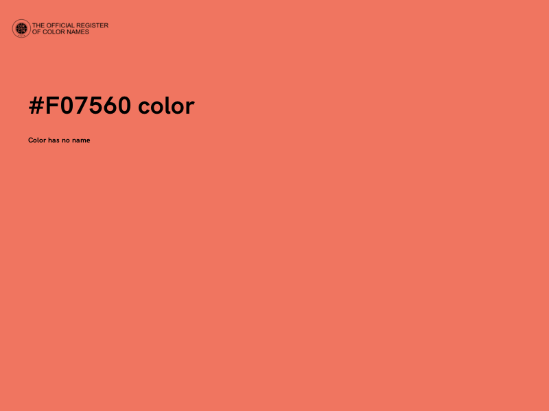 #F07560 color image