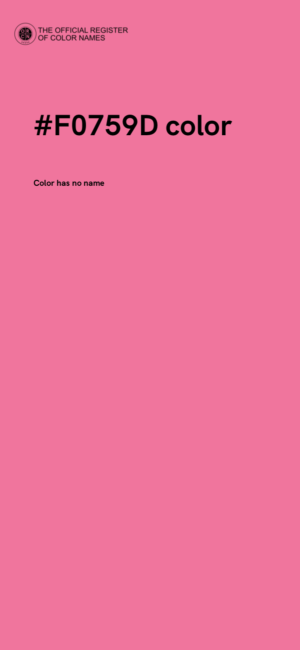 #F0759D color image