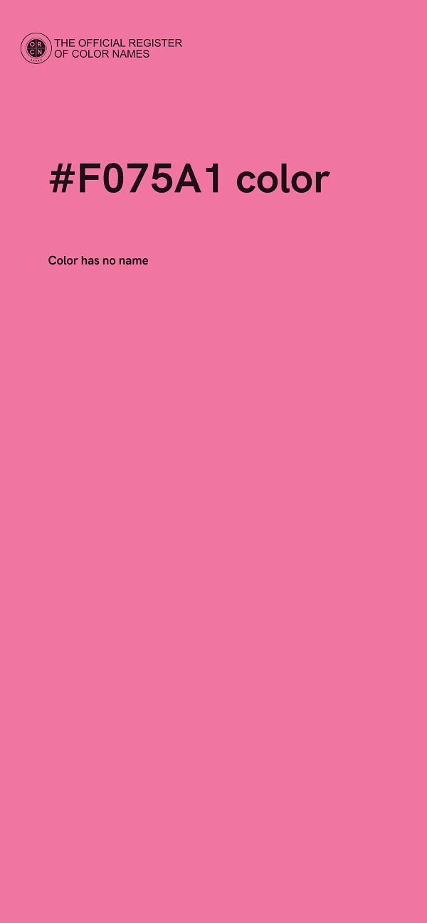 #F075A1 color image