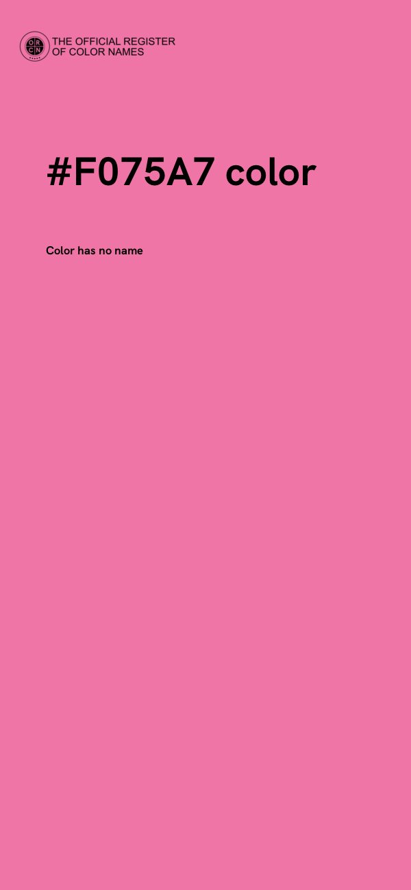 #F075A7 color image