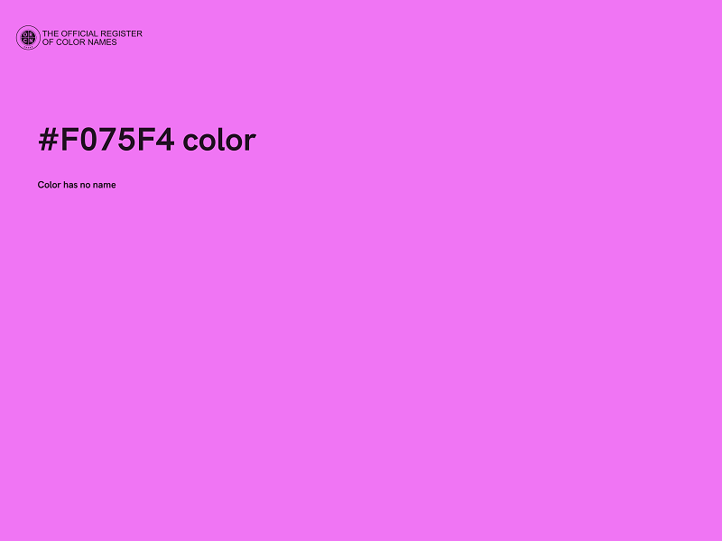 #F075F4 color image