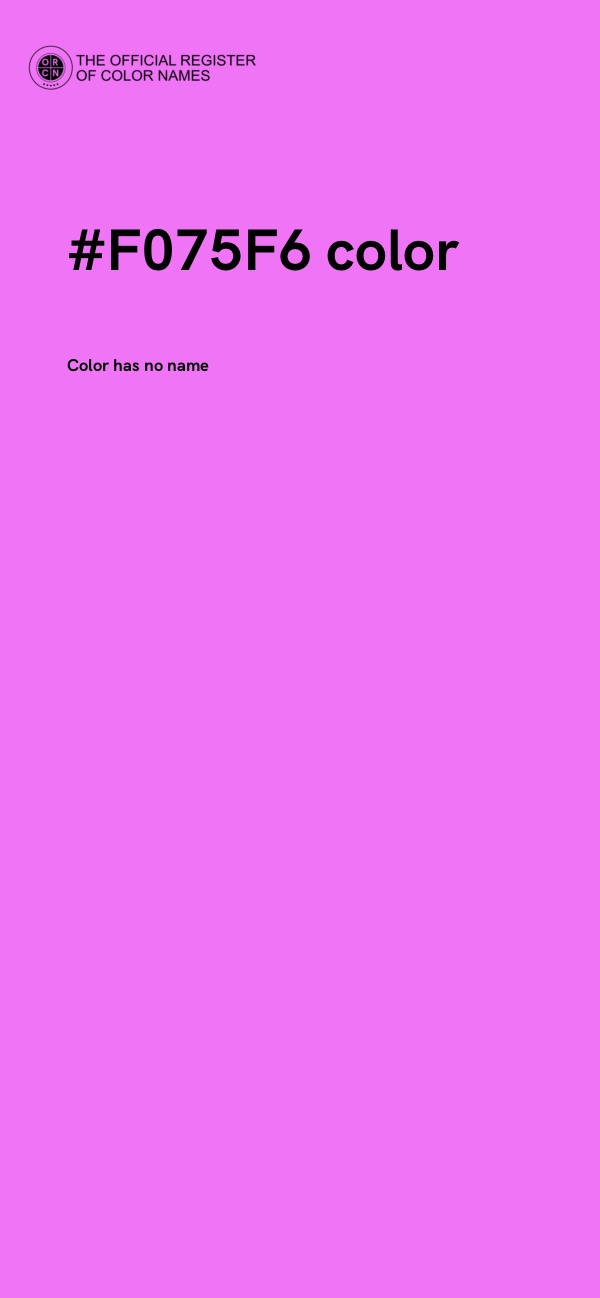 #F075F6 color image