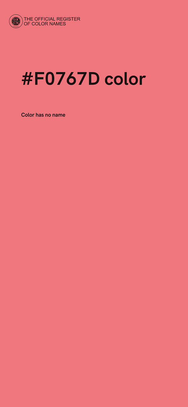 #F0767D color image