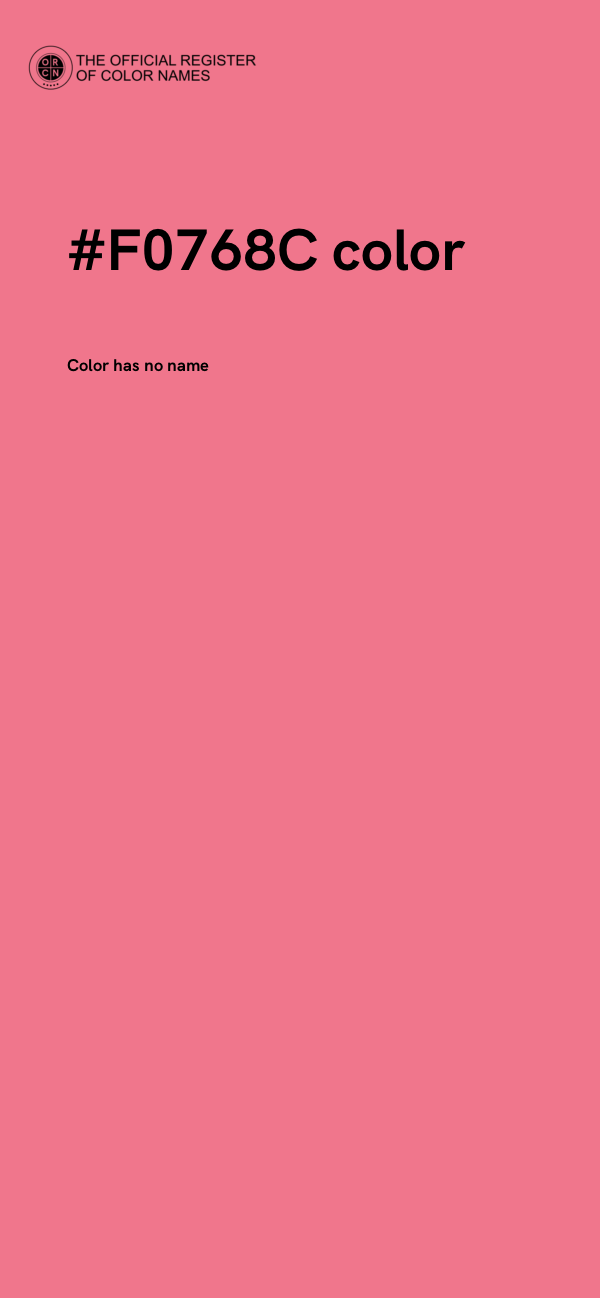 #F0768C color image