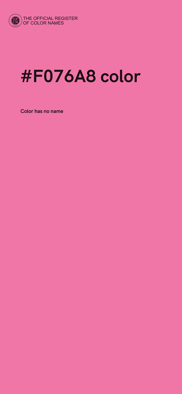 #F076A8 color image